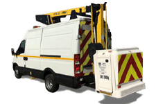Car Hire Worcester - White 3.5T Cherry Picker with 12.5M Reach - Van hire Worcester